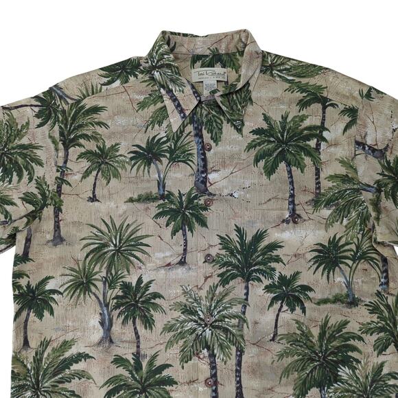 Tori Richard Honolulu Tropical Palm Tree Short Sleeve Button-down Shirt Sz Large - Picture 3 of 8
